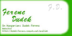 ferenc dudek business card